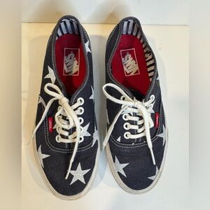 VANS Denim Stars Shoes SZ 6.5 men’s 8 for women’s